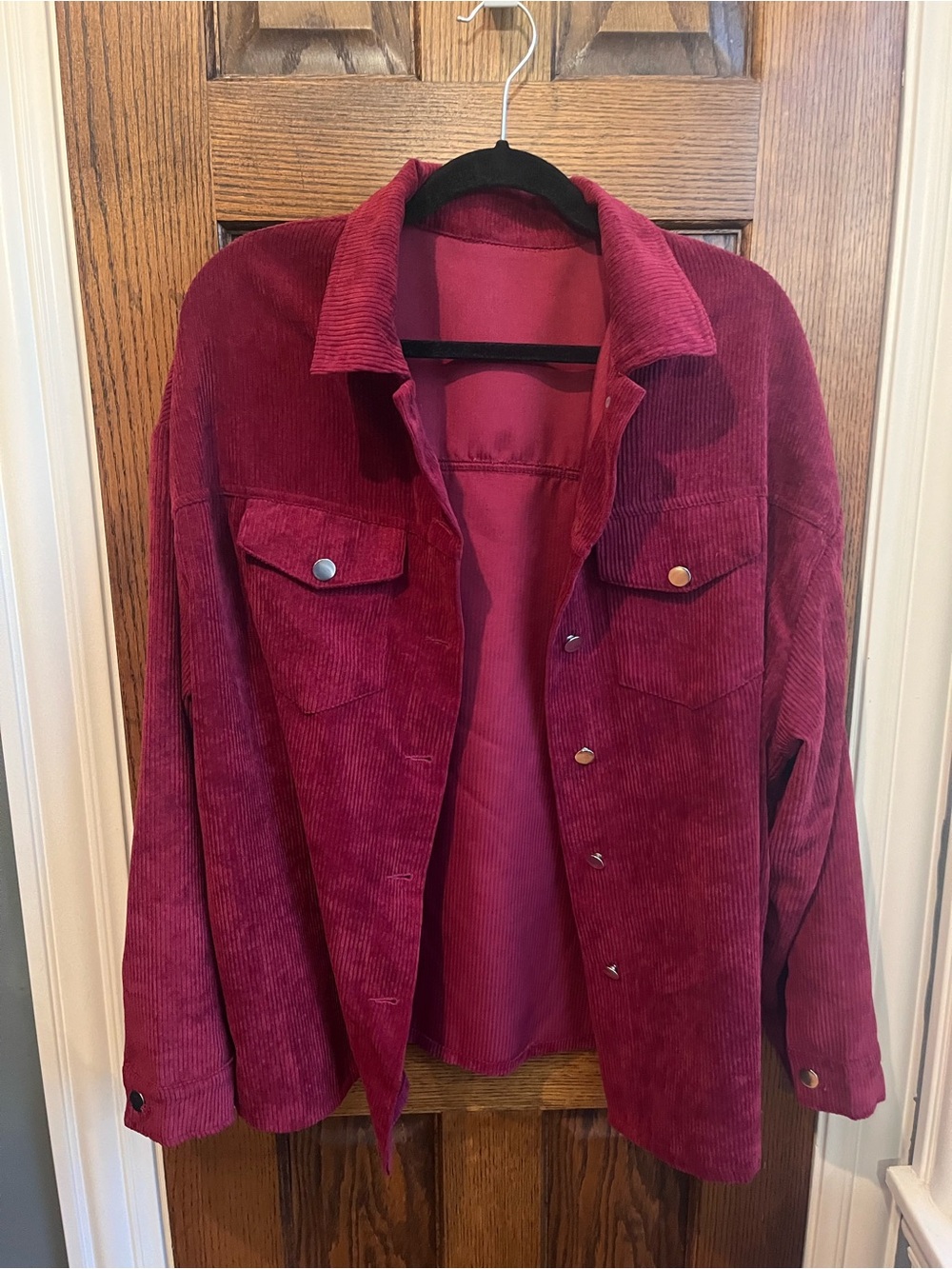 Maurices Corduroy Jacket in Wine Red